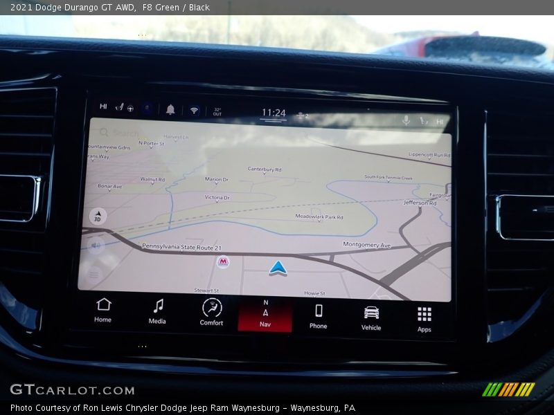 Navigation of 2021 Durango GT AWD
