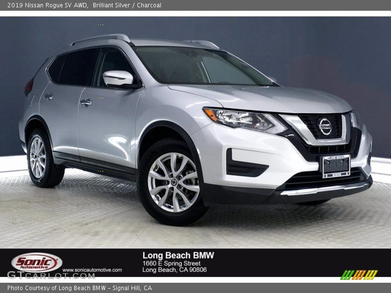 Brilliant Silver / Charcoal 2019 Nissan Rogue SV AWD