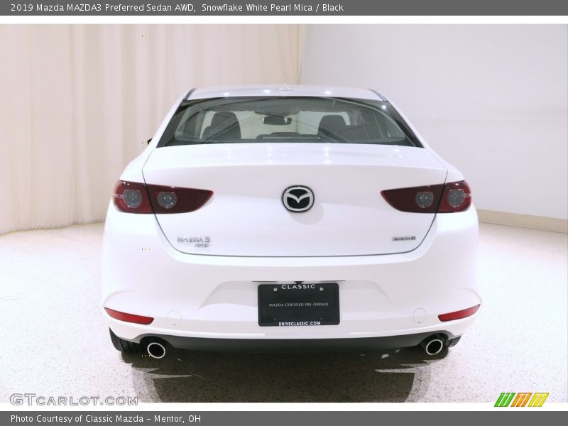 Snowflake White Pearl Mica / Black 2019 Mazda MAZDA3 Preferred Sedan AWD