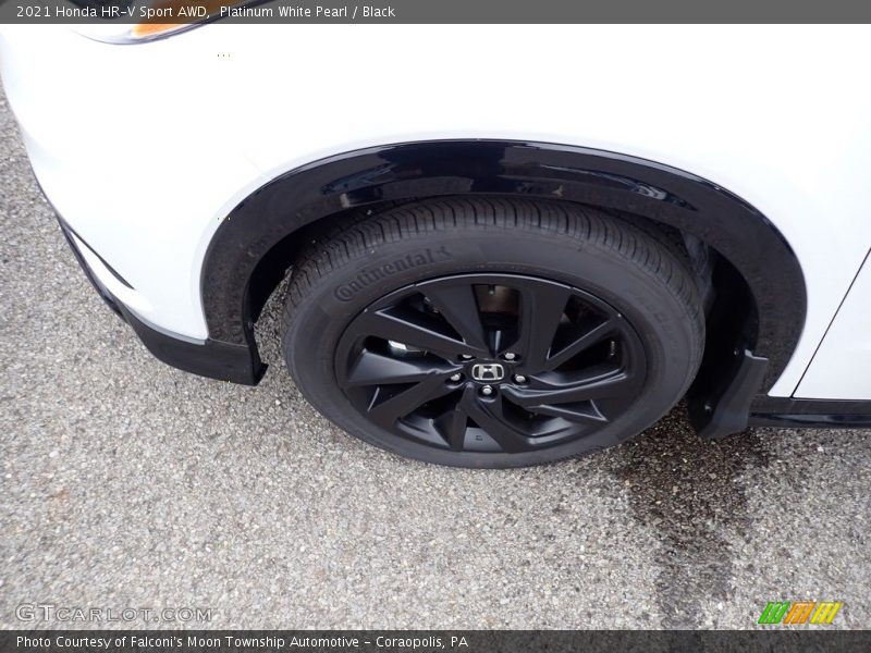 Platinum White Pearl / Black 2021 Honda HR-V Sport AWD