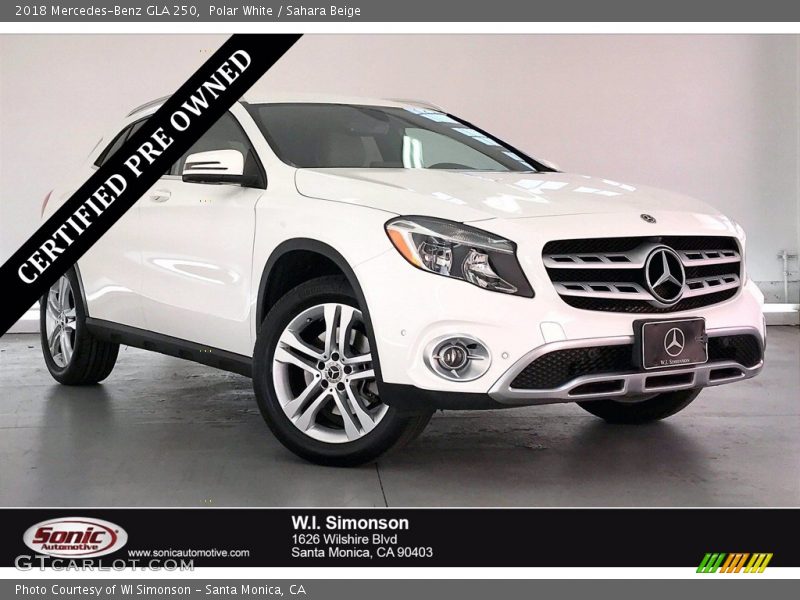 Polar White / Sahara Beige 2018 Mercedes-Benz GLA 250