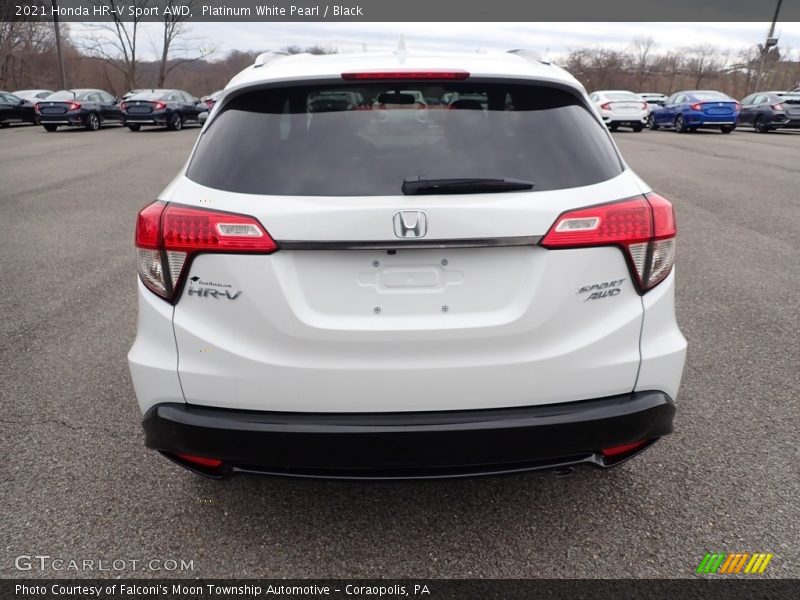 Platinum White Pearl / Black 2021 Honda HR-V Sport AWD