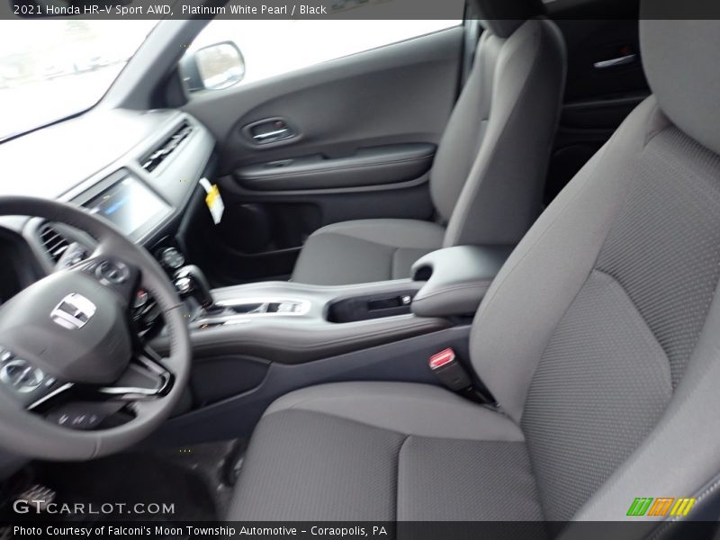 Platinum White Pearl / Black 2021 Honda HR-V Sport AWD