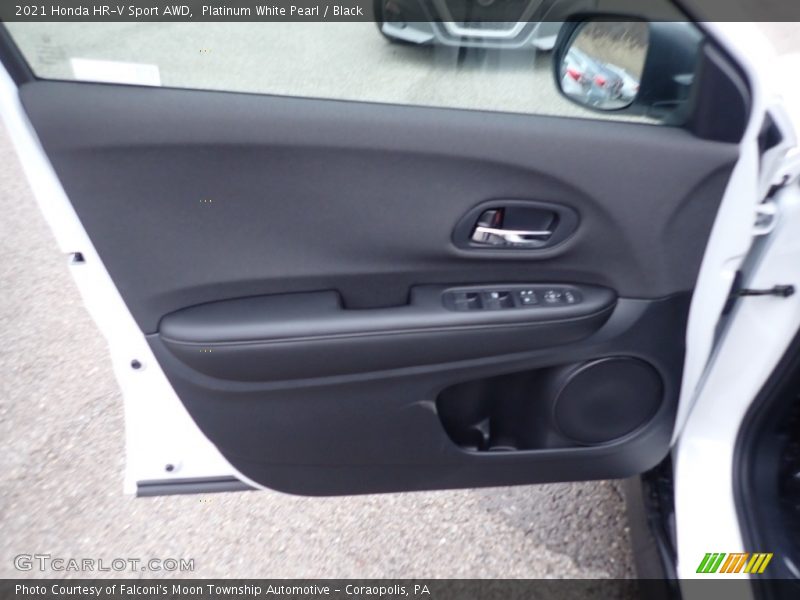 Platinum White Pearl / Black 2021 Honda HR-V Sport AWD