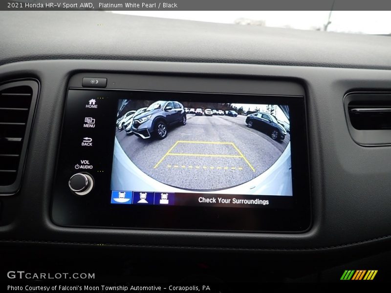 Platinum White Pearl / Black 2021 Honda HR-V Sport AWD