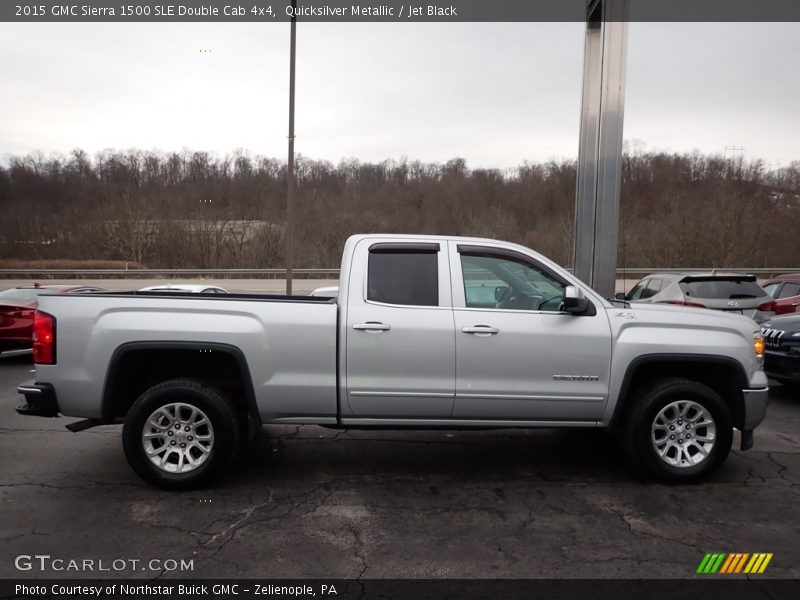 Quicksilver Metallic / Jet Black 2015 GMC Sierra 1500 SLE Double Cab 4x4