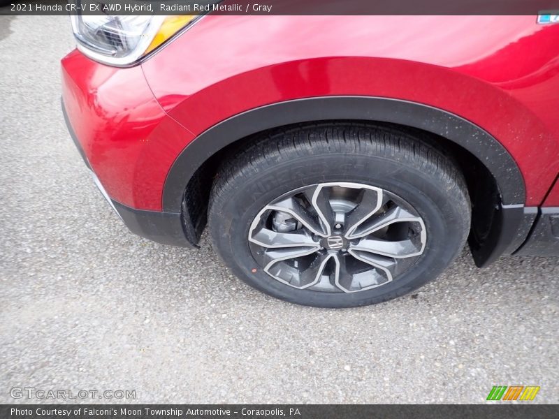Radiant Red Metallic / Gray 2021 Honda CR-V EX AWD Hybrid