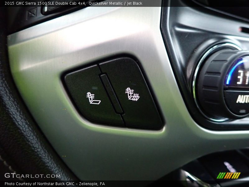 Quicksilver Metallic / Jet Black 2015 GMC Sierra 1500 SLE Double Cab 4x4