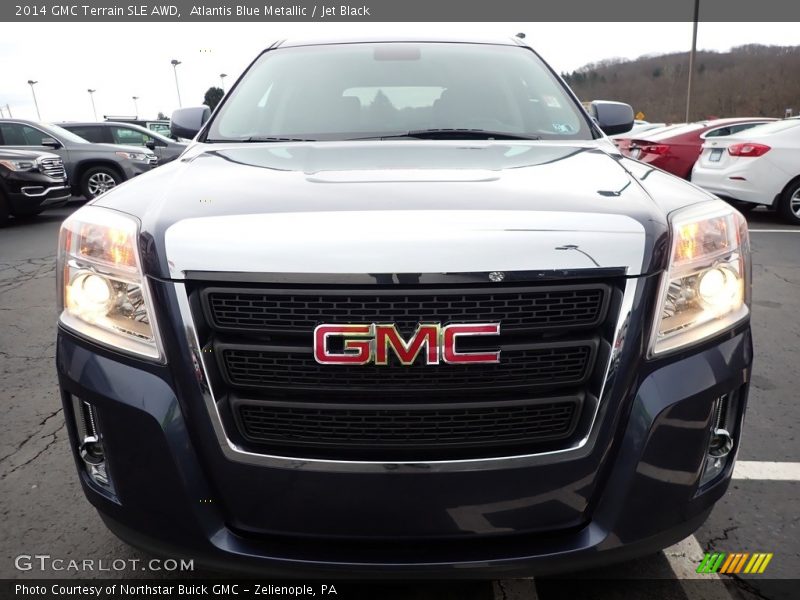 Atlantis Blue Metallic / Jet Black 2014 GMC Terrain SLE AWD