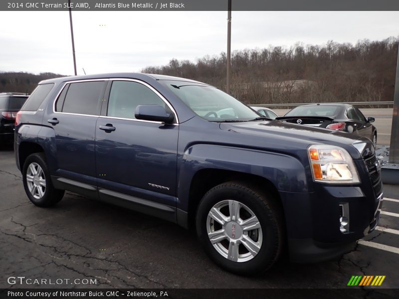 Atlantis Blue Metallic / Jet Black 2014 GMC Terrain SLE AWD