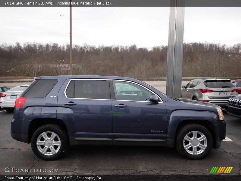 Atlantis Blue Metallic / Jet Black 2014 GMC Terrain SLE AWD