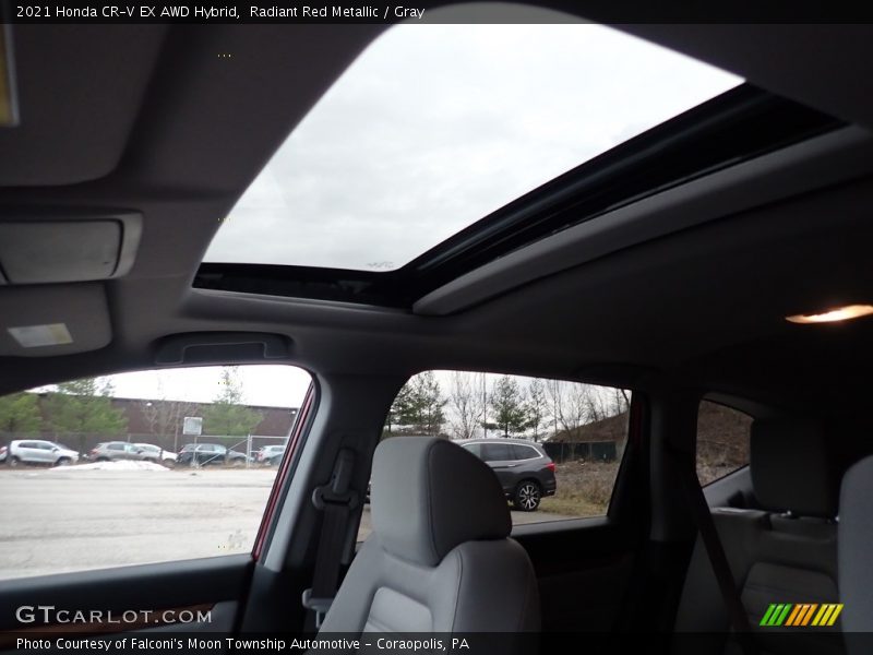 Radiant Red Metallic / Gray 2021 Honda CR-V EX AWD Hybrid