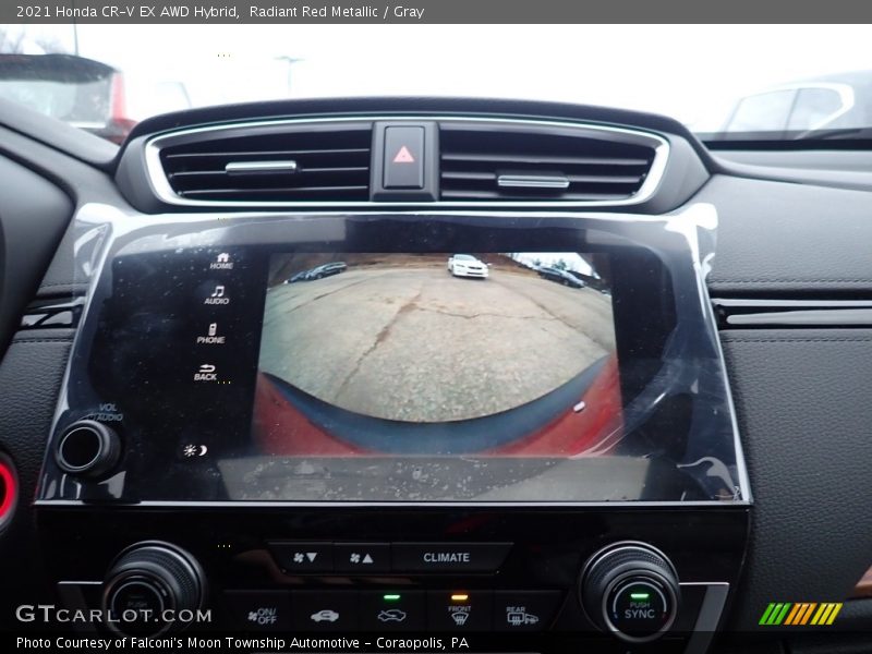Radiant Red Metallic / Gray 2021 Honda CR-V EX AWD Hybrid