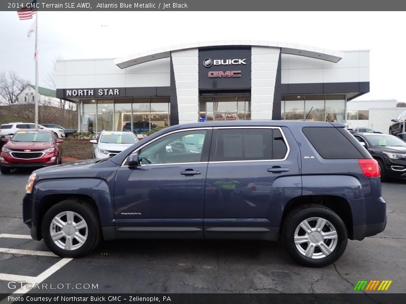Atlantis Blue Metallic / Jet Black 2014 GMC Terrain SLE AWD