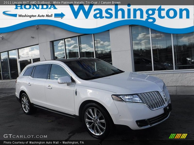 White Platinum Metallic Tri-Coat / Canyon Brown 2011 Lincoln MKT AWD EcoBoost