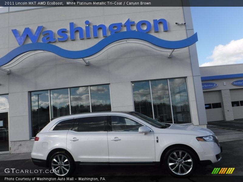 White Platinum Metallic Tri-Coat / Canyon Brown 2011 Lincoln MKT AWD EcoBoost