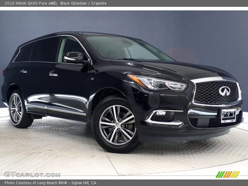 Black Obsidian / Graphite 2019 Infiniti QX60 Pure AWD