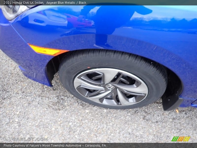 Aegean Blue Metallic / Black 2021 Honda Civic LX Sedan