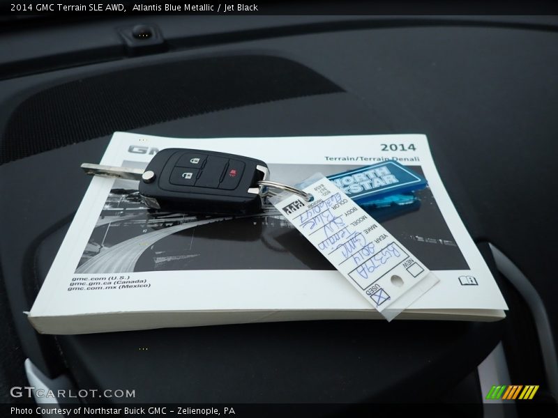 Atlantis Blue Metallic / Jet Black 2014 GMC Terrain SLE AWD
