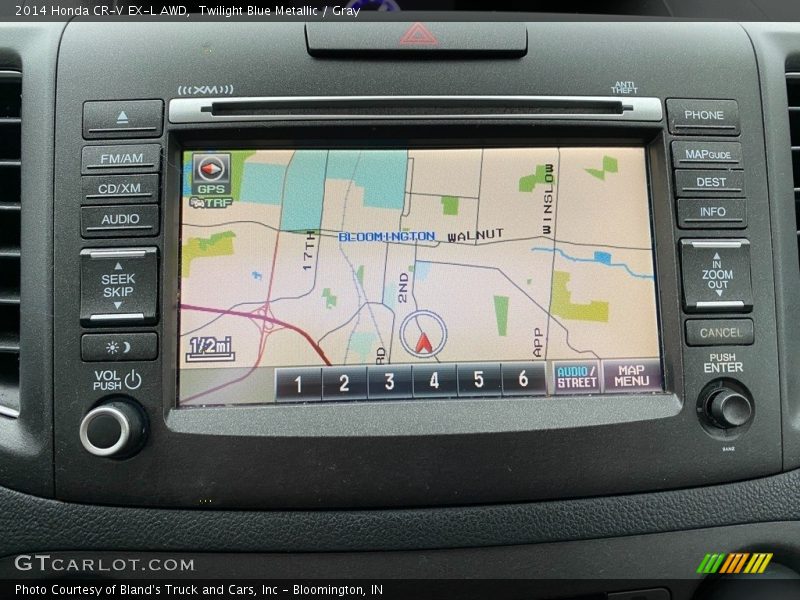 Twilight Blue Metallic / Gray 2014 Honda CR-V EX-L AWD
