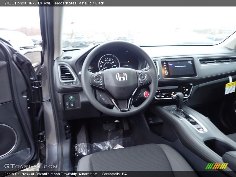 Modern Steel Metallic / Black 2021 Honda HR-V EX AWD