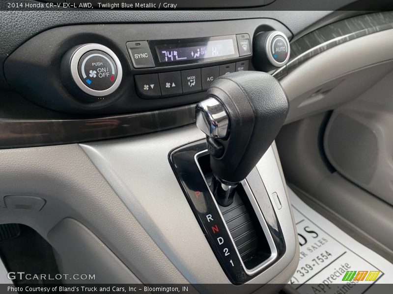 Twilight Blue Metallic / Gray 2014 Honda CR-V EX-L AWD