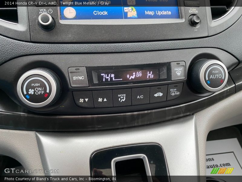 Twilight Blue Metallic / Gray 2014 Honda CR-V EX-L AWD