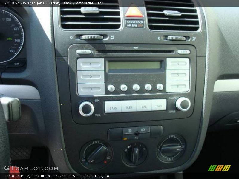 Black / Anthracite Black 2008 Volkswagen Jetta S Sedan