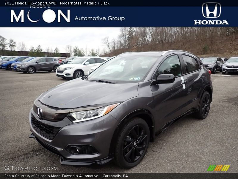 Modern Steel Metallic / Black 2021 Honda HR-V Sport AWD