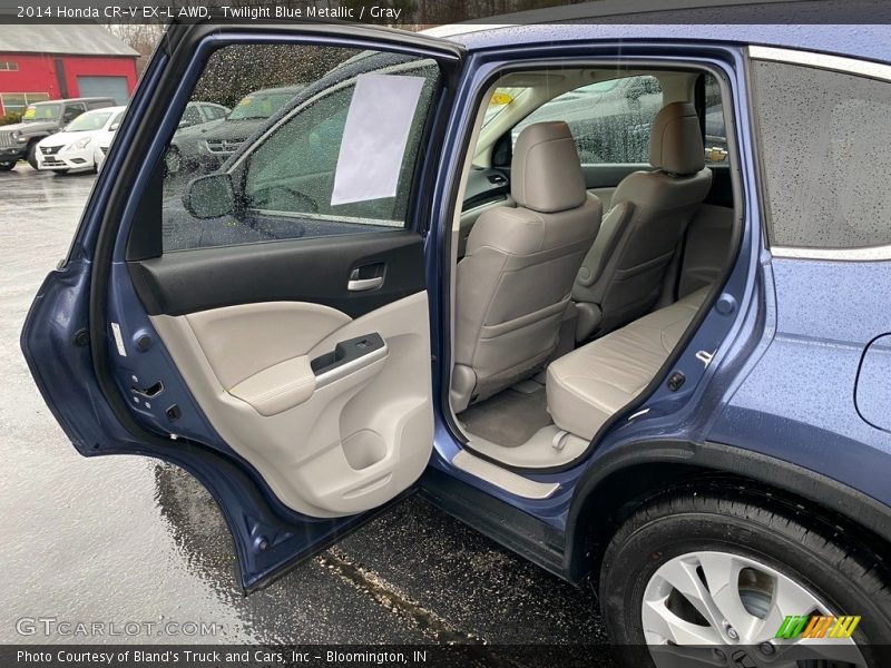 Twilight Blue Metallic / Gray 2014 Honda CR-V EX-L AWD