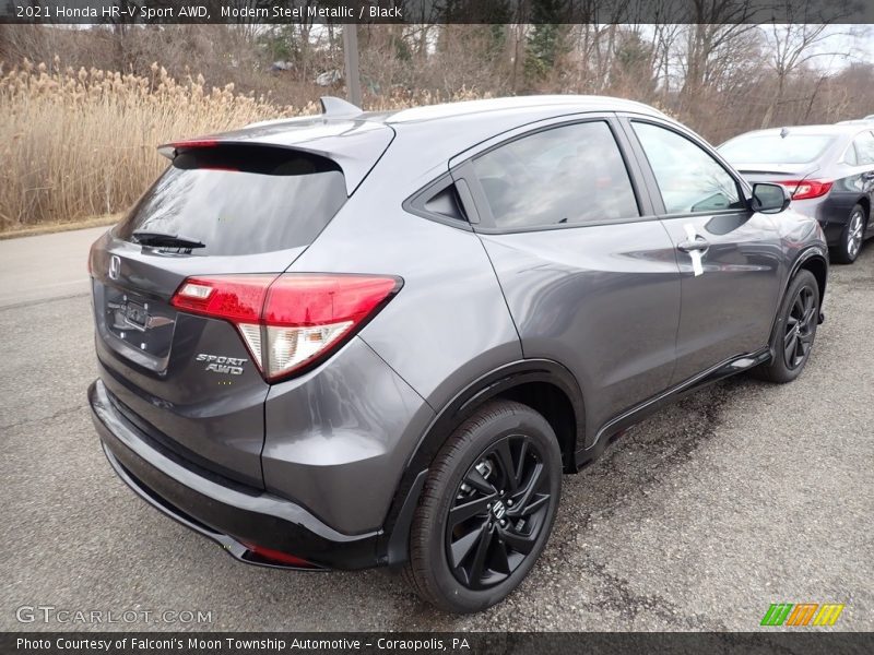 Modern Steel Metallic / Black 2021 Honda HR-V Sport AWD