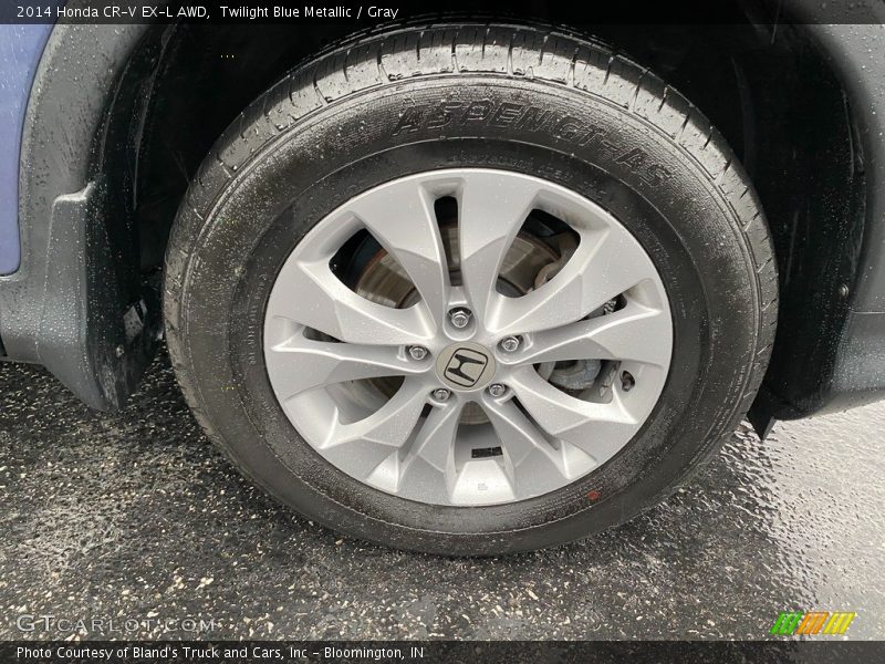 Twilight Blue Metallic / Gray 2014 Honda CR-V EX-L AWD
