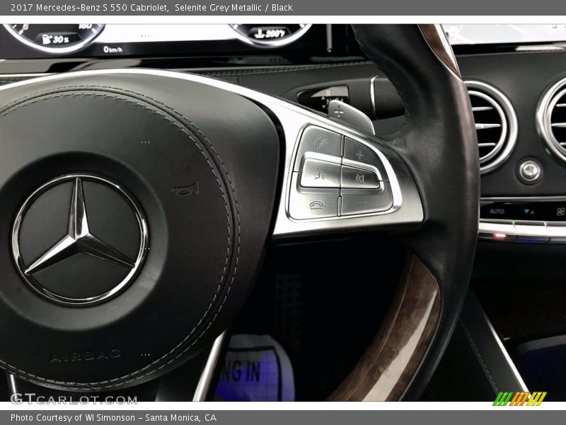 Selenite Grey Metallic / Black 2017 Mercedes-Benz S 550 Cabriolet
