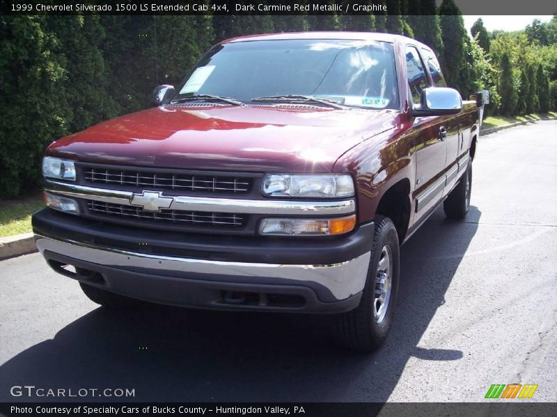 Dark Carmine Red Metallic / Graphite 1999 Chevrolet Silverado 1500 LS Extended Cab 4x4