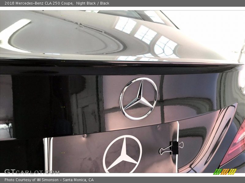 Night Black / Black 2018 Mercedes-Benz CLA 250 Coupe