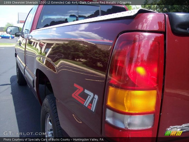 Dark Carmine Red Metallic / Graphite 1999 Chevrolet Silverado 1500 LS Extended Cab 4x4