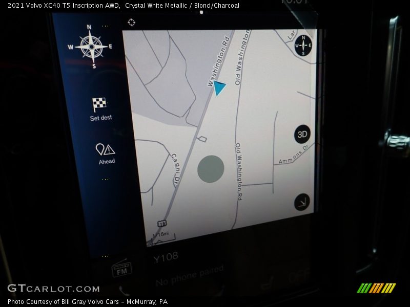 Crystal White Metallic / Blond/Charcoal 2021 Volvo XC40 T5 Inscription AWD
