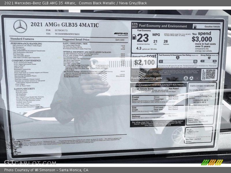Cosmos Black Metallic / Neva Grey/Black 2021 Mercedes-Benz GLB AMG 35 4Matic