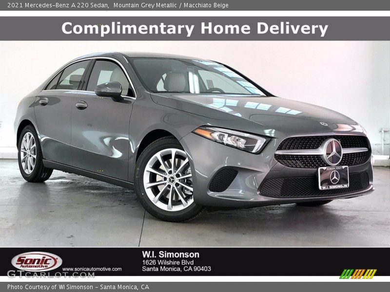 Mountain Grey Metallic / Macchiato Beige 2021 Mercedes-Benz A 220 Sedan