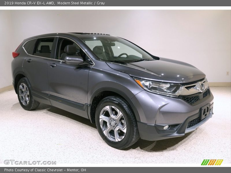 Modern Steel Metallic / Gray 2019 Honda CR-V EX-L AWD