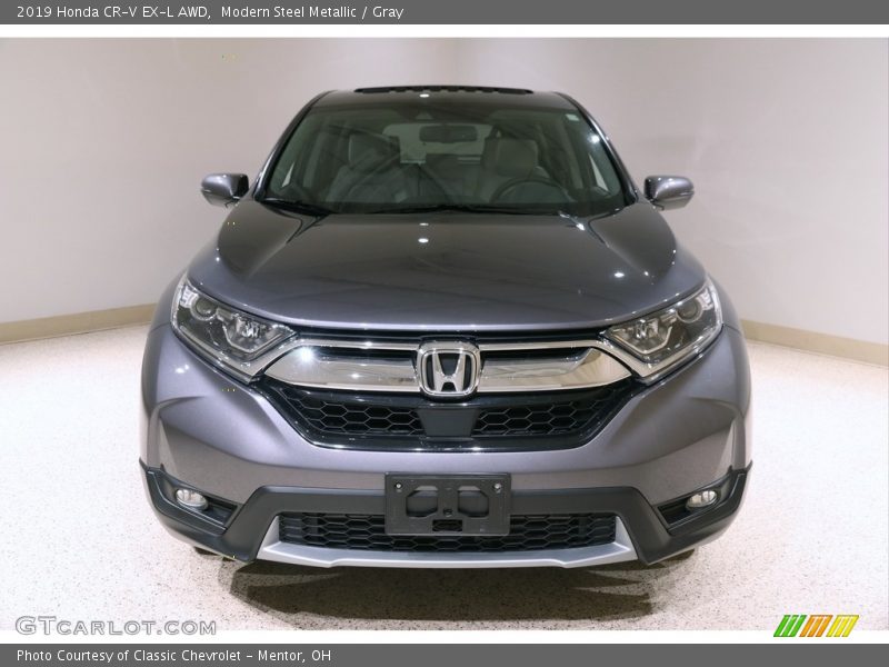 Modern Steel Metallic / Gray 2019 Honda CR-V EX-L AWD