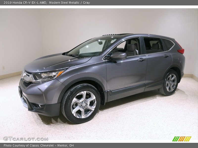 Modern Steel Metallic / Gray 2019 Honda CR-V EX-L AWD