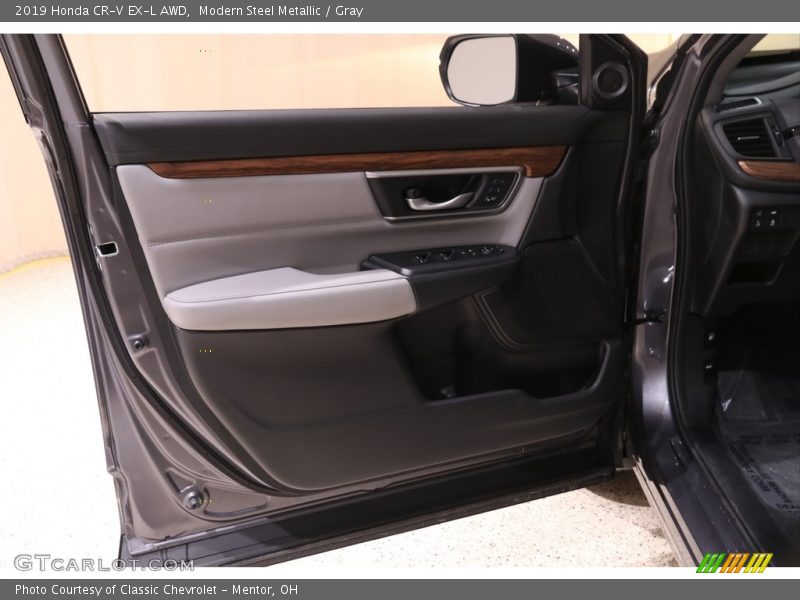 Modern Steel Metallic / Gray 2019 Honda CR-V EX-L AWD