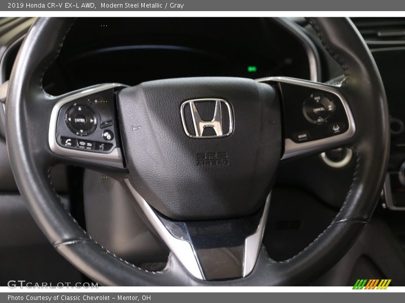 Modern Steel Metallic / Gray 2019 Honda CR-V EX-L AWD