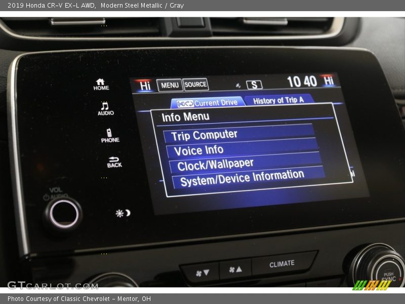 Modern Steel Metallic / Gray 2019 Honda CR-V EX-L AWD