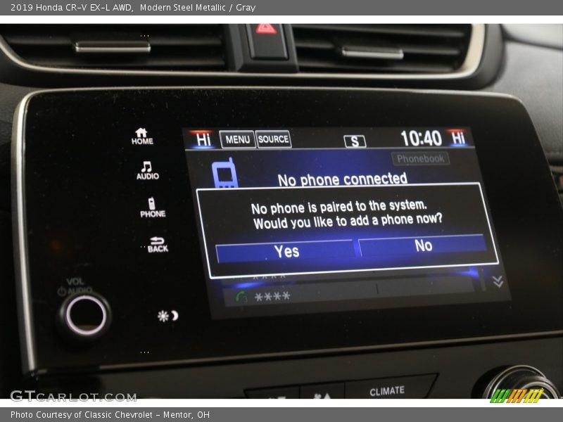 Modern Steel Metallic / Gray 2019 Honda CR-V EX-L AWD