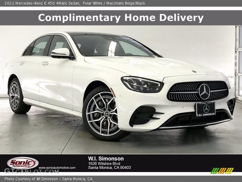 Polar White / Macchiato Beige/Black 2021 Mercedes-Benz E 450 4Matic Sedan