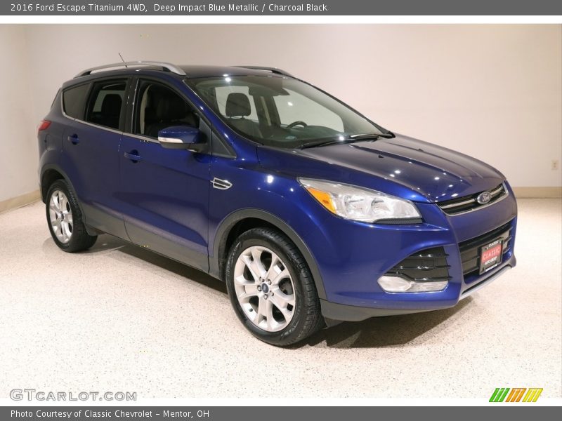Deep Impact Blue Metallic / Charcoal Black 2016 Ford Escape Titanium 4WD