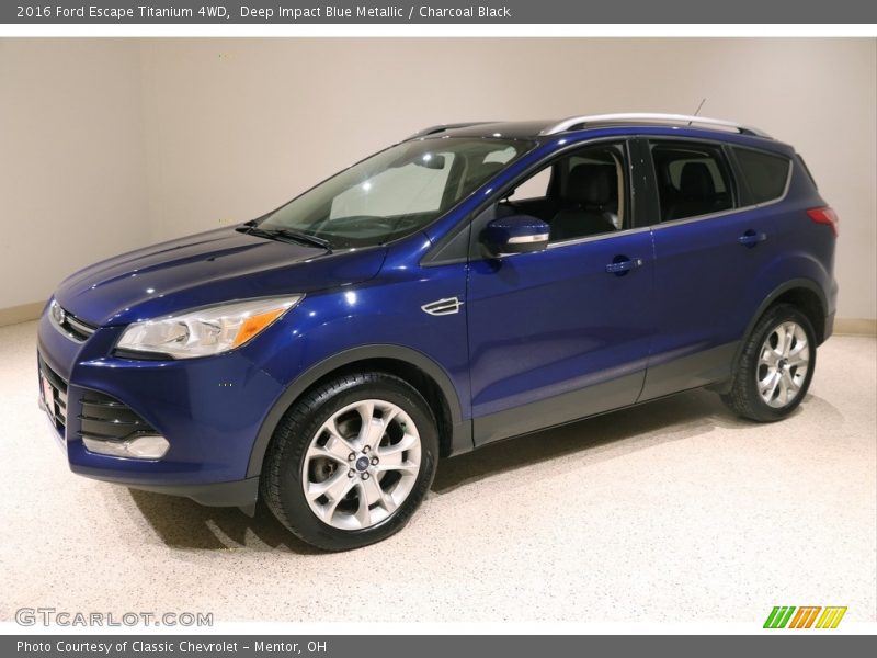 Deep Impact Blue Metallic / Charcoal Black 2016 Ford Escape Titanium 4WD