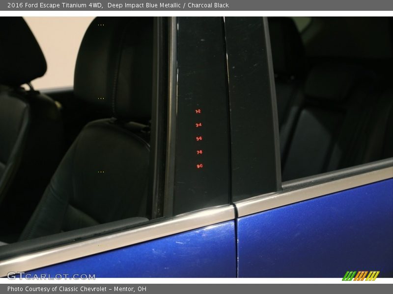 Deep Impact Blue Metallic / Charcoal Black 2016 Ford Escape Titanium 4WD